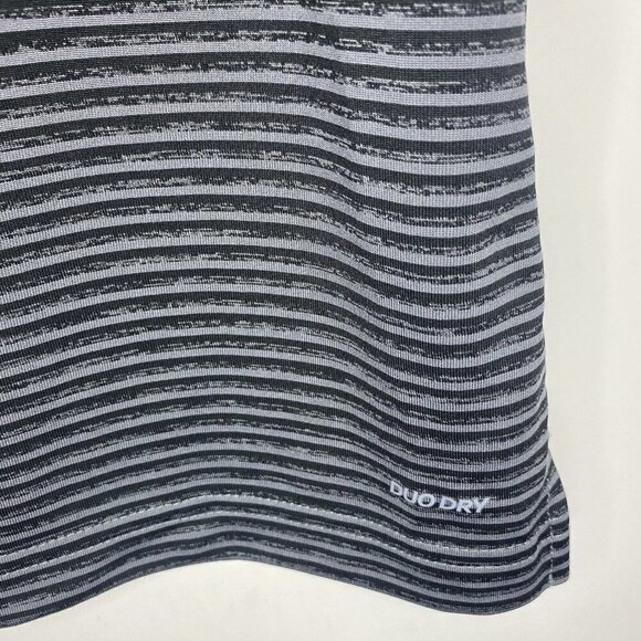 Champion C9 Polo Shirt Mens Small Black/Gray Striped Short Sleeve Golf - Picture 3 of 5